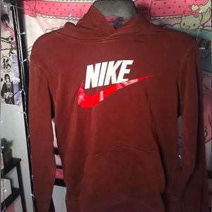 XL NIKE Burgundy hoodie